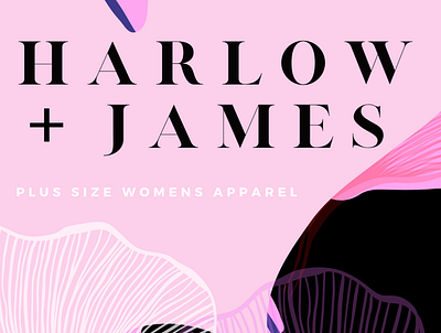 Harlow + James Plus Size Apparel Logo apparel branding clothing curve curvy logo plus size
