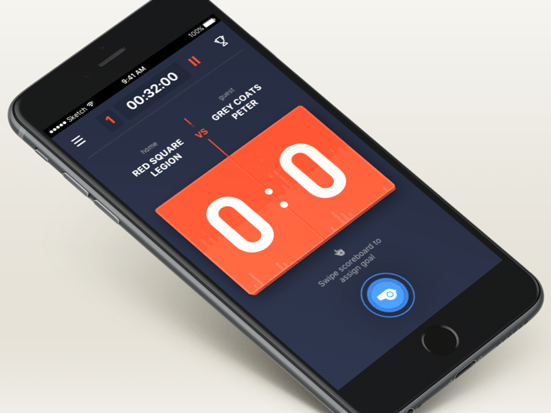 MTJ. Soccer Referee App. PART 1 animation app game interaction mobile referee soccer sport ui ux