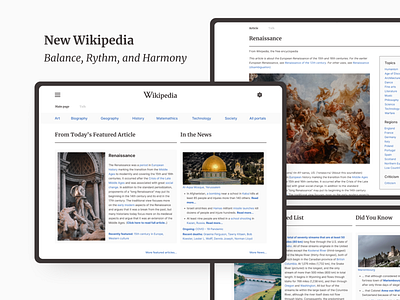 Wikipedia - Redesign (Improving balance, rhythm, and harmony)