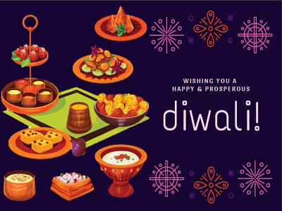 Diwali branding design icon illustration logo typography