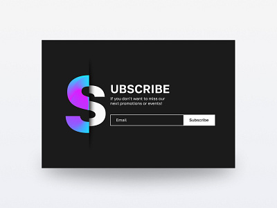 UI 026 - Subscribe Form daily100 dailyui day026