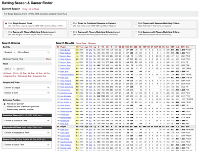 Baseball-Reference Play Index baseball baseball-reference sabermetrics sports statistics stats
