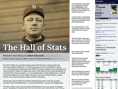 Hall of Stats Research Poster baseball poster research sabermetrics sabr statistics