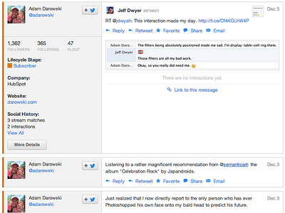 Retweets & Images hubspot social inbox