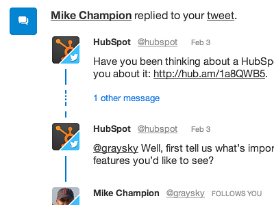 Funky border effect feed hubspot social inbox