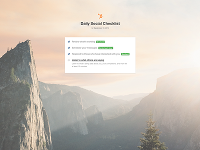 Daily Social Checklist hubspot social inbox