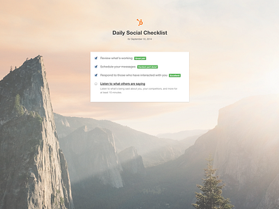 Daily Social Checklist