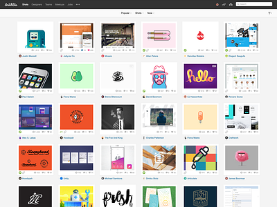 Let’s use that big screen dribbble full width ui