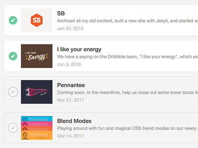 Checked checkmarks dribbble selection