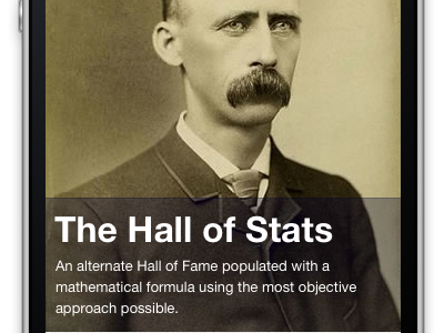 The Hall of Stats baseball infographic mobile sabermetrics