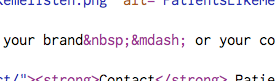 nbsp before mdash em dash markup mdash nbsp non breaking space patientslikeme