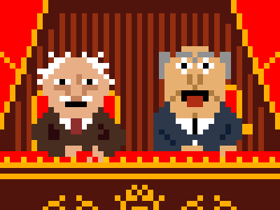 Statler and Waldorf Pixels disney muppets pixels