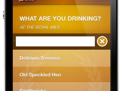 What Are You Drinking? app beer design drinking gold