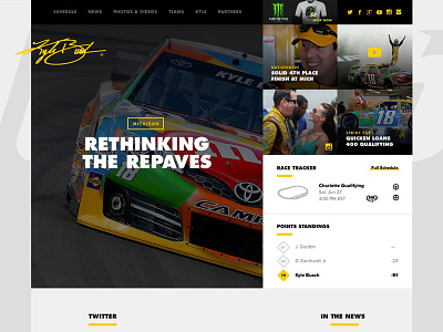 #thekbshow design grid interactive nascar racing responsive sports ui union ux web website
