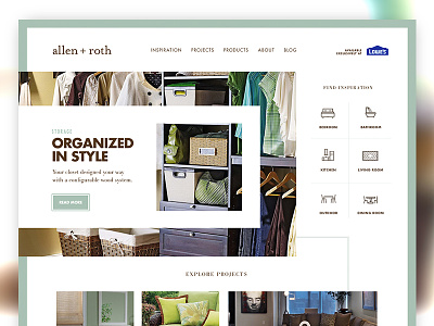 Organized in Style accessories blog decor home inspiration interactive lifestyle products projects ui ux web
