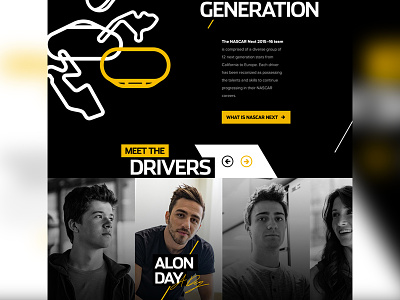 Fueling the Next Generation cars design drivers interactive nascar photography racing sports ui ux web website