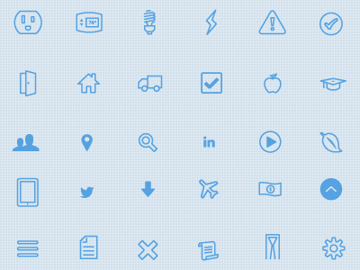 Icon Font custom energy font icons outlines