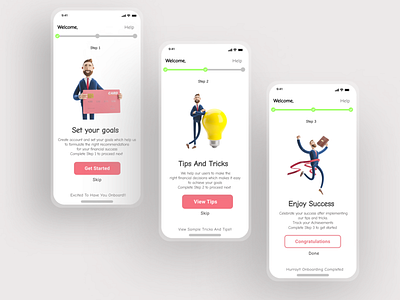 Onboarding animation app branding clean design illustration minimal typography ui ux