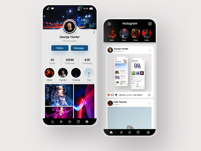 Instagram Redesign aesthethics animation app design dynamic instagram minimal redesign ux