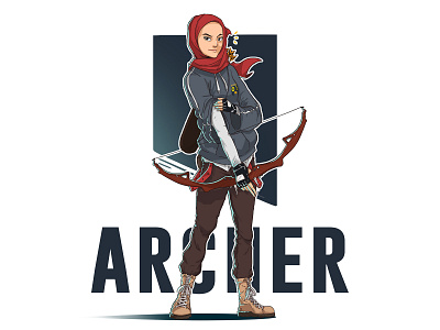 Archer illustration illustration art illustration digital illustrator vector