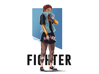 Fighter illustration illustration art illustration digital illustrator vector