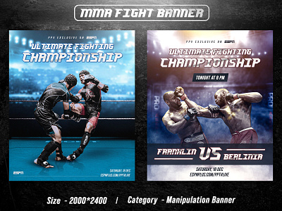 UFC MMA Fighting Sports Banner banner banner design fight graphic design mma social media banner sport sports sports banner ufc