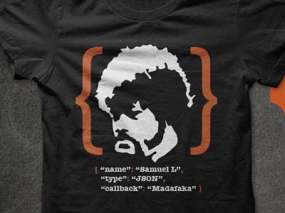 Samuel L.JSON design film geek json t shirt tee