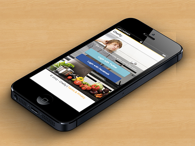 Chefly - Splash Screen app concept facebook html5 login page mobile splash screen twitter