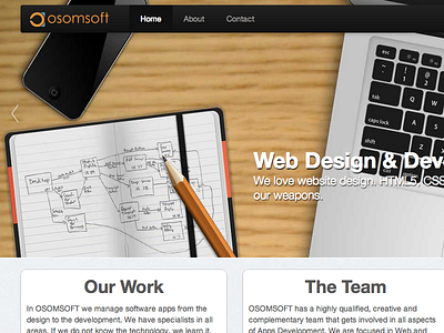 Osomsoft Website css3 design html5 javascript jquery photoshop responsive design web
