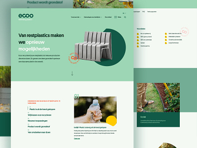 Ecoo | website furniture natural nature outside plastics recycling ui uidesign ux webdesign wireframes