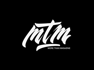 logo for "MTM" magazine hand lettering logo print type