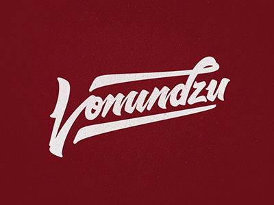 Vonundzu hand lettering logo print type