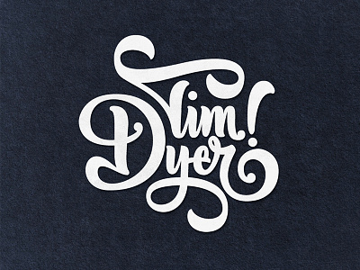 vector, logo "Tim Dyer" hand lettering logo vector
