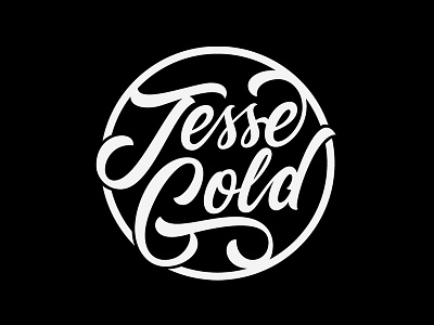 Logo "Jesse Gold" hand lettering logo print type