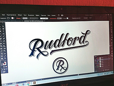 Rudford hand handlettering lettering logo type