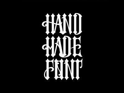 Hand Made Font hand lettering logo vector