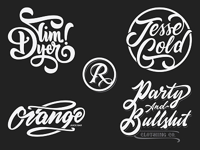Hand-lettered logotypes hand lettering logo print
