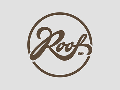 Roof Bar calligraphy lettering logotype print vector