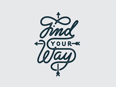 Find your way calligraphy handlettering lettering letteringlogo logo logotype print typography vector