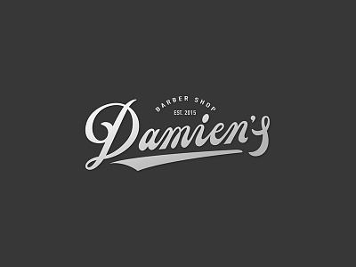 Damien's calligraphy hand handlettering ilyaaken lettering letteringlogo logo logotype type typography vector