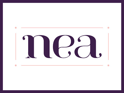 Nea Logo custom flower lettering logo nea shop sofia typography