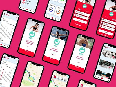 fitiv Fitness UX Mobile App Design adobexd branding design exercise app fitness app fitness tracker logo mobile app design ui ux ux design ux designer workout app