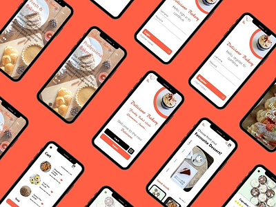 Deliciano Bakery Mobile App UX Design adobexd baked goods bakers branding delicianobakery delicious delivery app design desserts fresh logo mobile app design professional bakers savoury ui ux ux design ux designer yumminess