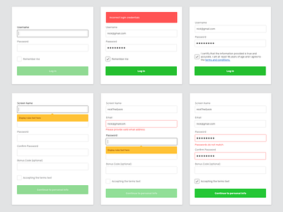 More forms login form signup form