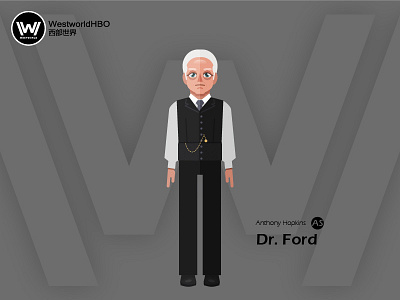 Westworld——Dr. Ford character illustration