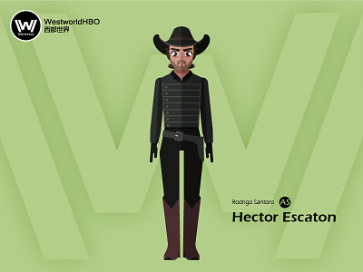 Westworld——Hector Escaton character illustration