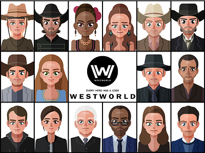 Westworld character illustration