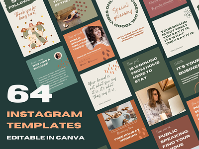 Creators customizable CANVA templates for Insta Posts & Stories content design creator template design pack design template instagram instagram design instagram pack instagram stories instagram template marketing design natural palette podcaster template post design post template smm design social media posts design social media template stories design story template warm colors template