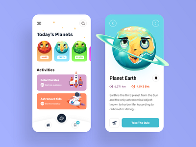 Educational Astronomy App Design For Kids