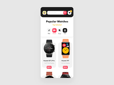 SmartWatch Ecommerce Interactions animation apple apple watch ecommerce ecommerce app huawei huawei watch interactive design interactive prototype protopie protopie5.0 smartwatch store